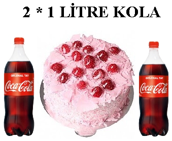 6 ile 9 Kiilik Frambuazl ya pasta ve 2 adet 1 litre cola